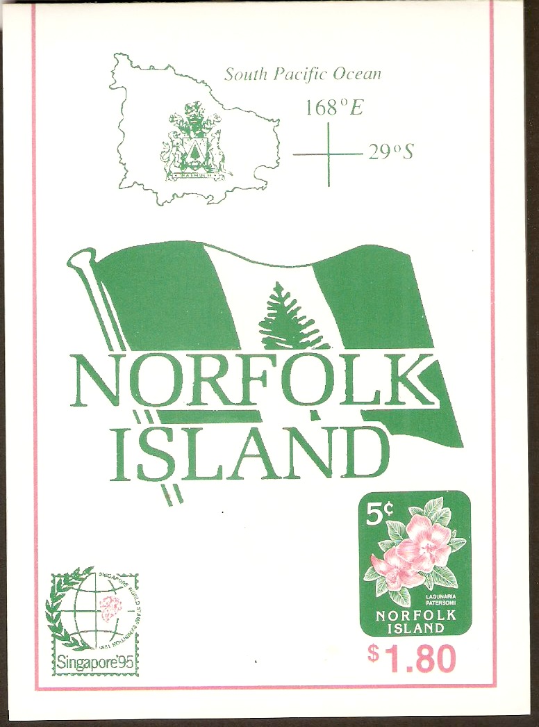 Norfolk Island 1995 Flowers Set Stamp Booklet. SG600-SG601.