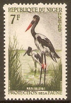 Niger 1959 7f Wild Animals and birds series. SG103.