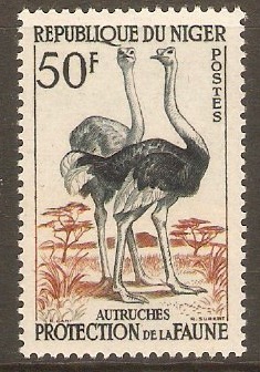 Niger 1959 50f Wild Animals and birds series. SG109.