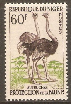 Niger 1959 60f Wild Animals and birds series. SG110.