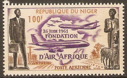Niger 1962 100f Air Afrique. SG121.