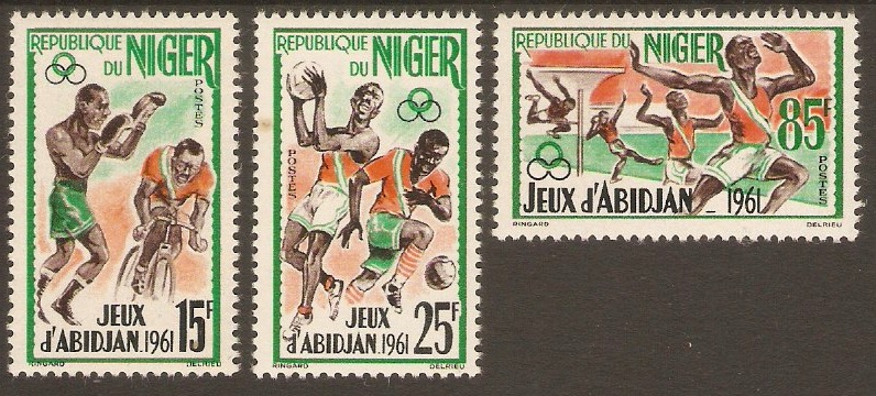 Niger 1962 Abidjan Games set. SG123-SG125.