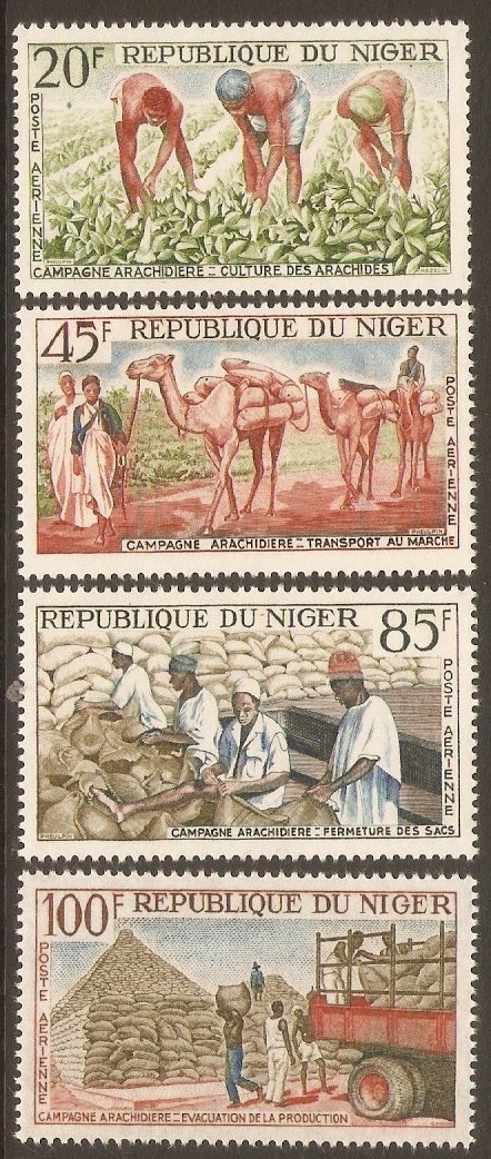Niger 1963 Groundnut Cultivation set. SG151-SG154.