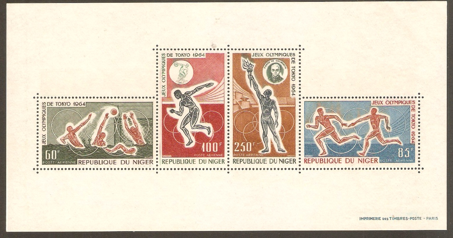 Niger 1964 Olympic Games sheet. SG183a.