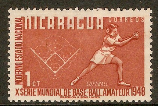 Nicaragua 1949 1c Orange-brown - Sports series. SG1120.