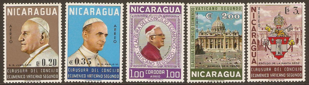 Nicaragua 1966 Vatican Council Set. SG1564-SG1568.