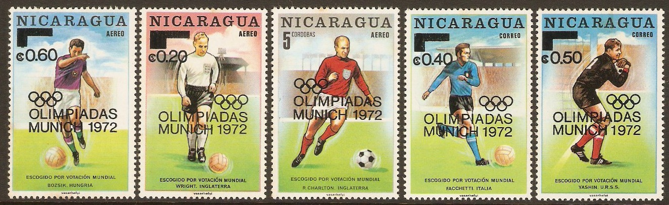 Nicaragua 1972 Olympic Games Set. SG1810-SG1814.