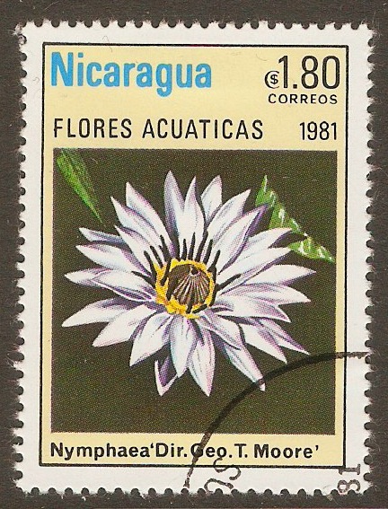 Nicaragua 1981 1cor.80 Water Lillies series. SG2291.