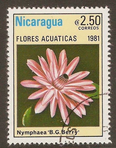 Nicaragua 1981 2cor.50 Water Lillies series. SG2293.