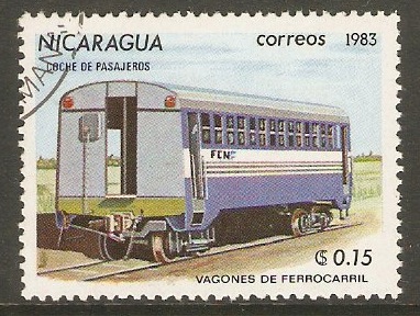 Nicaragua 1983 15c Railway Wagons series. SG2474.