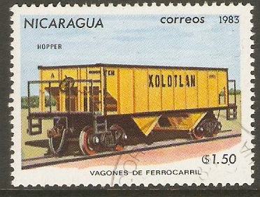 Nicaragua 1983 1cor.50 Railway Wagons series. SG2477.
