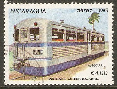 Nicaragua 1983 4cor Railway Wagons series. SG2478.