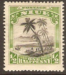Niue 1920 d Black and green. SG38.