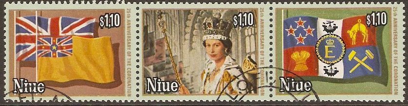 Niue 1978 Coronation Anniversary Set. SG245-SG247.