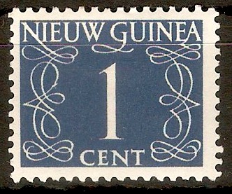Netherlands New Guinea 1950 1c Blue-grey. SG1.