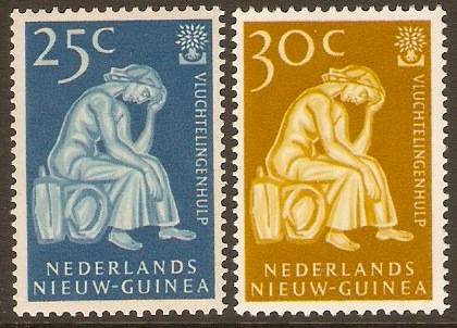 Netherlands New Guinea 1959 Refugee Year Set. SG67-SG68.