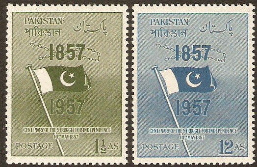 Pakistan 1957 Independence Struggle Set. SG90-SG91.