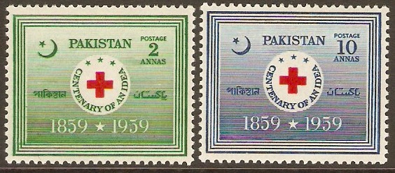 Pakistan 1959 Red Cross Set. SG104-SG105.