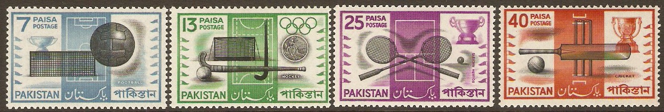 Pakistan 1962 Sports Set. SG159-SG162.