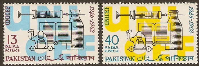 Pakistan 1962 UNICEF Anniversary Set. SG168-SG169.