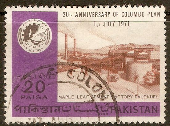 Pakistan 1971 20p Colombo Plan Anniversary. SG309.