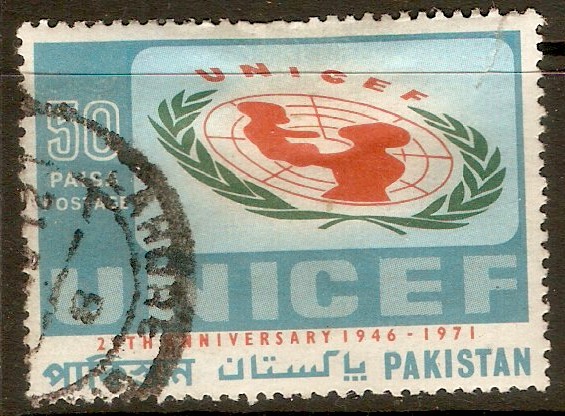 Pakistan 1971 50p UNICEF Anniversary. SG319.