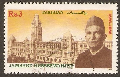 Pakistan 1988 3r Jamshed Nusserwanjee Mehta. SG736.