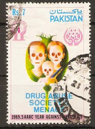 Pakistan 1989 7r Anti-drugs Campaign. SG788.