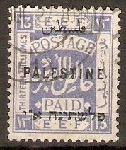 Palestine 1922 13m Ultramarine. SG80.