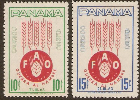 Panama 1963 Freedom from Hunger Set. SG784-SG785.