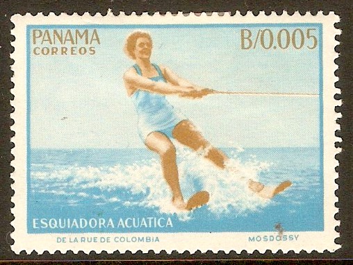 Panama 1964 1c Water-skiing - Aquatic Sports series. SG875.