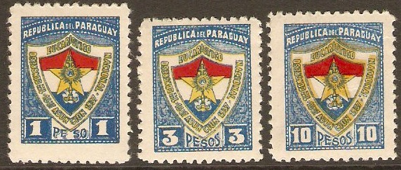 Paraguay 1937 Eucharistic Conference Set. SG496-SG498.