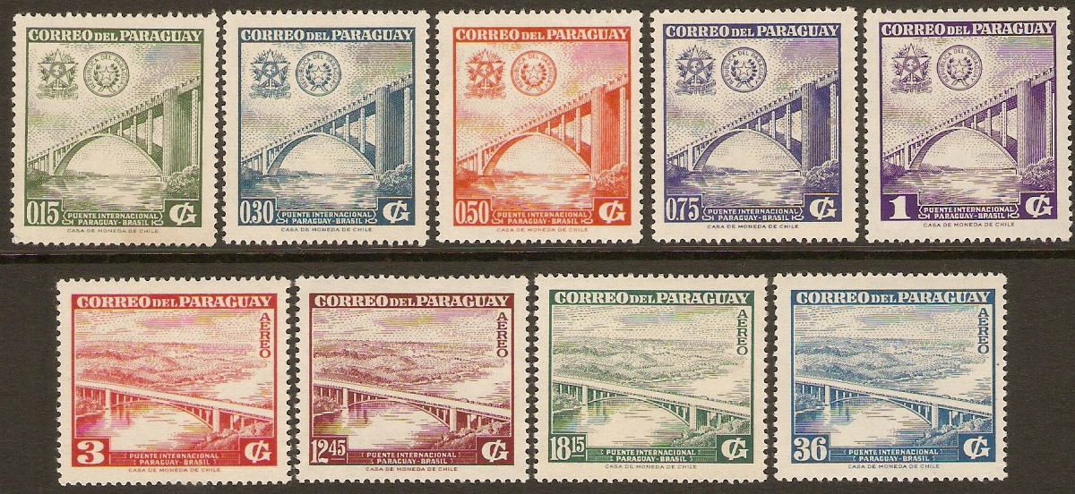 Paraguay 1961 Bridge Opening Set. SG891-SG899.