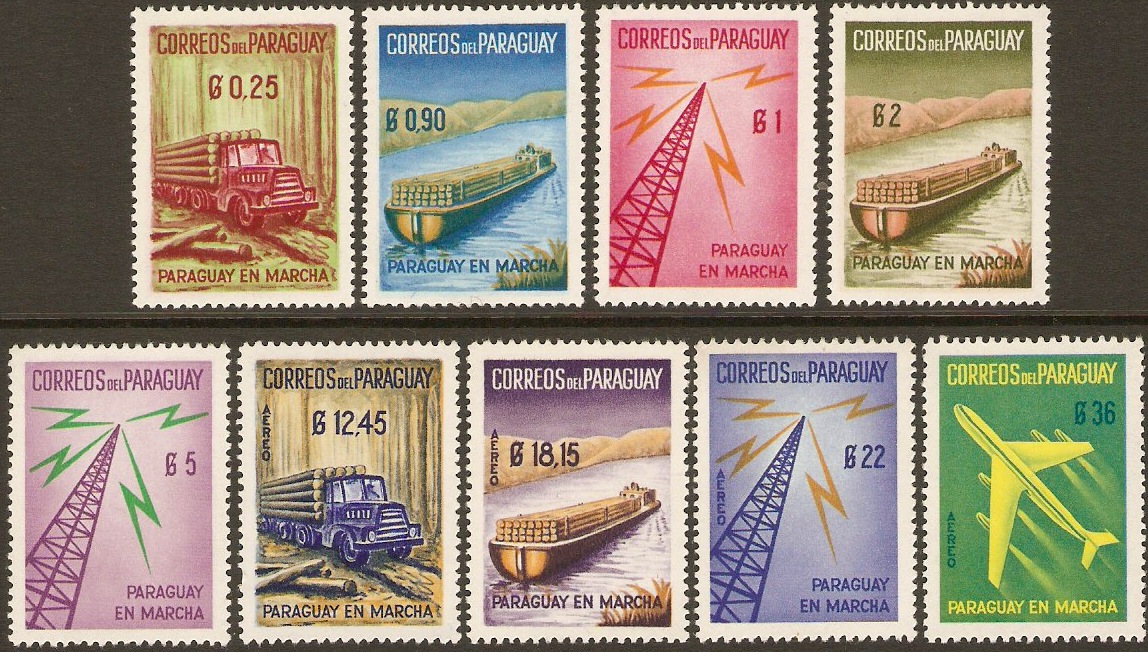 Paraguay 1961 Progress Set. SG900-SG908.