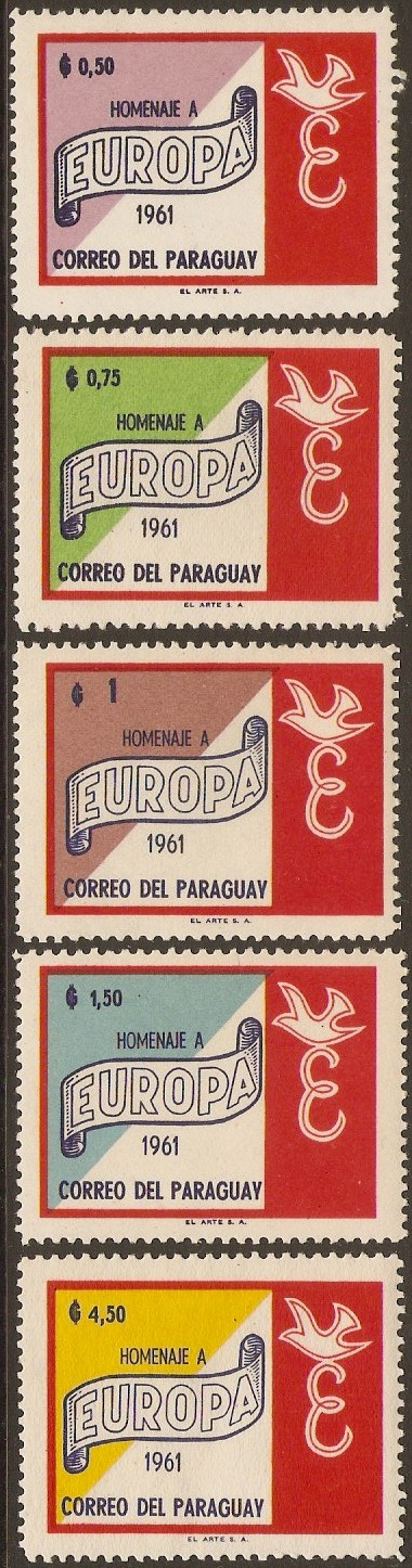 Paraguay 1961 Europa Set. SG959-SG963.