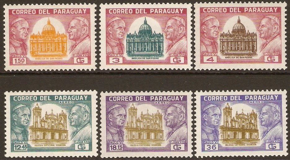 Paraguay 1964 Papal Set. SG1057-SG1062.