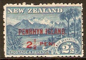 Penrhyn Island 1902 2d Blue. SG1.