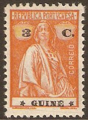 Portuguese Guinea 1919 3c Orange - Ceres Series. SG215.
