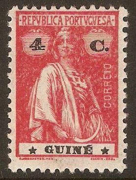 Portuguese Guinea 1919 4c Carmine - Ceres Series. SG216.