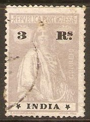 Portuguese India 1914 3r Grey-lilac. SG443. - Click Image to Close