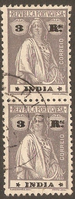 Portuguese India 1915 3r Grey-lilac. SG473.
