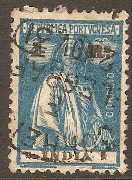 Portuguese India 1915 4r Blue. SG474.