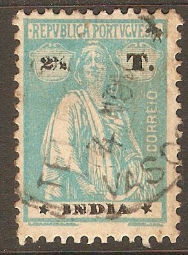 Portuguese India 1915 2t Turquoise. SG483.