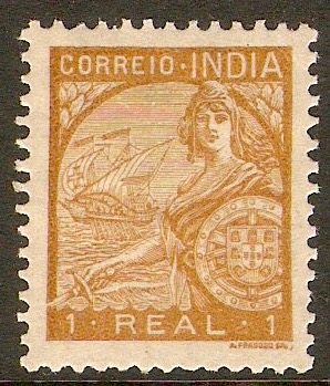 Portuguese India 1933 1r Bistre-brown. SG504.