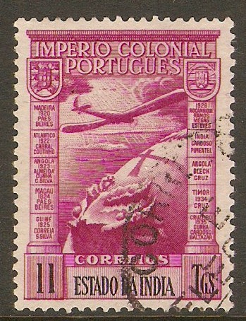 Portuguese India 1938 11t Magenta - Air. SG541.