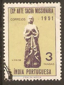 Portuguese India 1953 3t Missionery Art series. SG616.