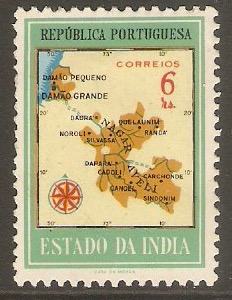Portuguese India 1957 6r Maps series. SG643. - Click Image to Close