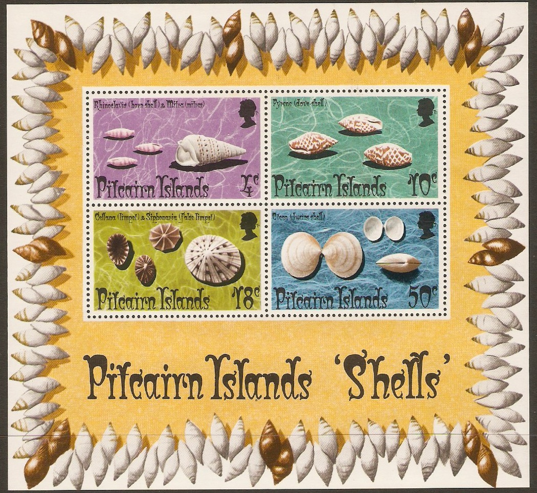 Pitcairn Islands 1974 Shells Sheet. SGMS151.