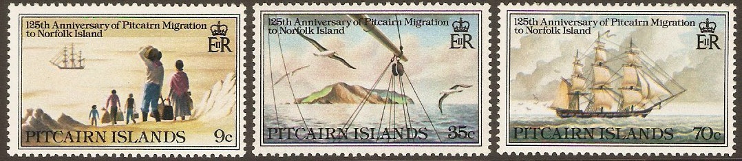 Pitcairn Islands 1981 Islander's Migration Set. SG216-SG218.