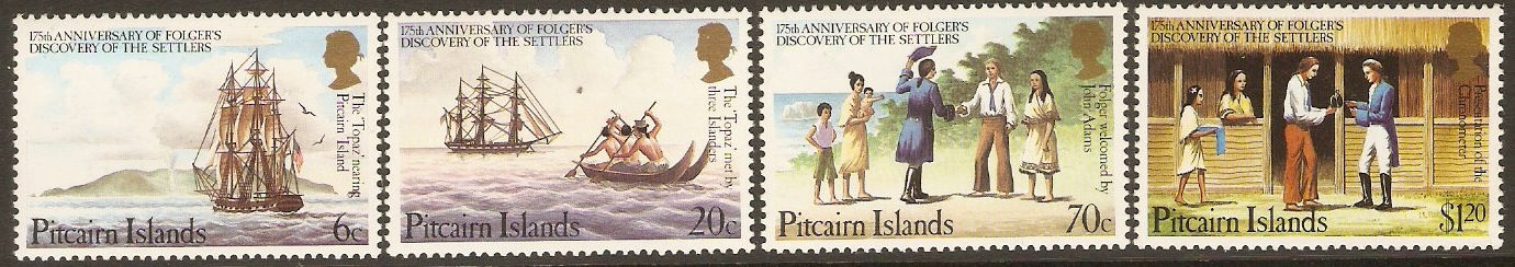 Pitcairn Islands 1983 Folger's Discovery Set. SG238-SG241.